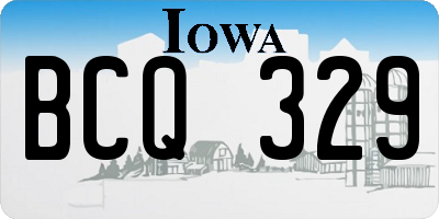 IA license plate BCQ329