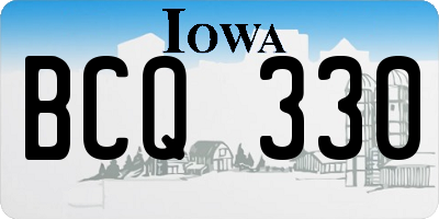 IA license plate BCQ330