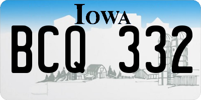 IA license plate BCQ332