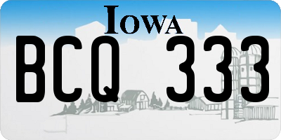 IA license plate BCQ333