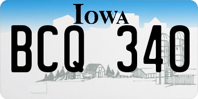 IA license plate BCQ340