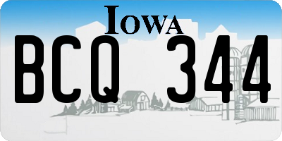 IA license plate BCQ344