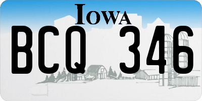 IA license plate BCQ346