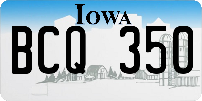IA license plate BCQ350
