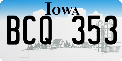 IA license plate BCQ353