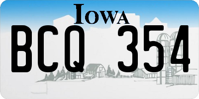 IA license plate BCQ354