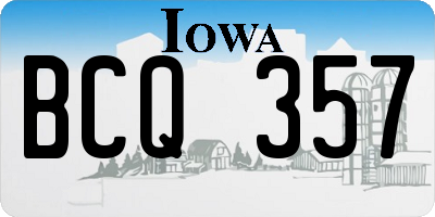 IA license plate BCQ357