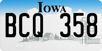 IA license plate BCQ358