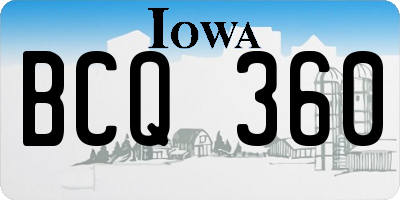 IA license plate BCQ360
