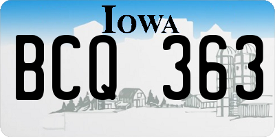 IA license plate BCQ363
