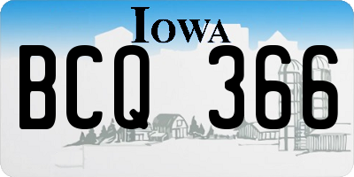 IA license plate BCQ366