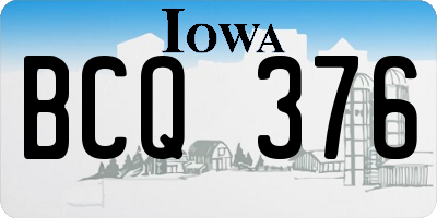 IA license plate BCQ376