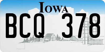 IA license plate BCQ378