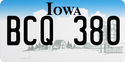 IA license plate BCQ380