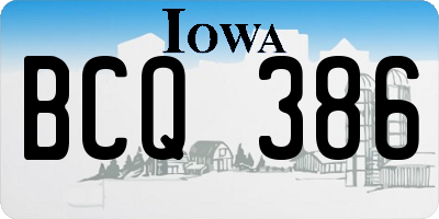 IA license plate BCQ386
