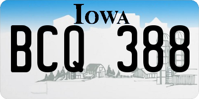IA license plate BCQ388