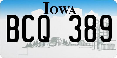 IA license plate BCQ389