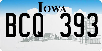 IA license plate BCQ393