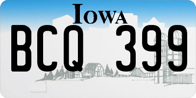 IA license plate BCQ399