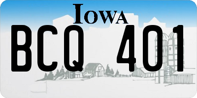 IA license plate BCQ401