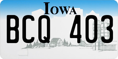 IA license plate BCQ403