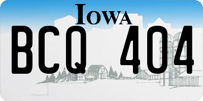 IA license plate BCQ404