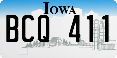IA license plate BCQ411