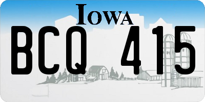 IA license plate BCQ415