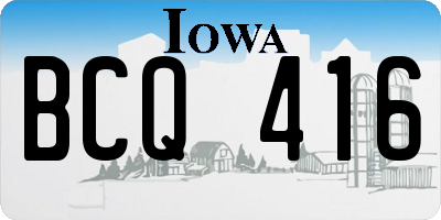 IA license plate BCQ416