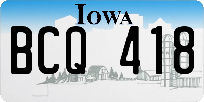 IA license plate BCQ418
