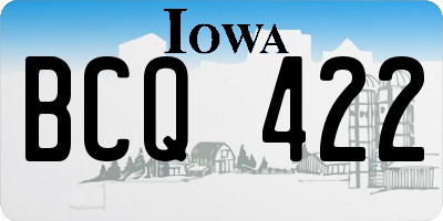IA license plate BCQ422