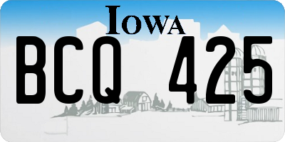 IA license plate BCQ425