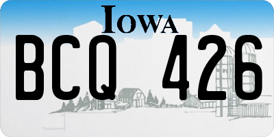 IA license plate BCQ426