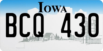 IA license plate BCQ430