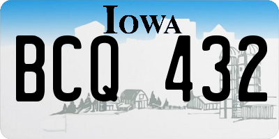 IA license plate BCQ432