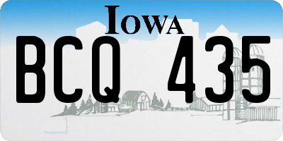 IA license plate BCQ435