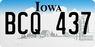 IA license plate BCQ437