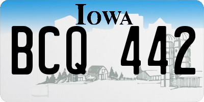 IA license plate BCQ442