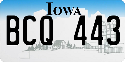 IA license plate BCQ443