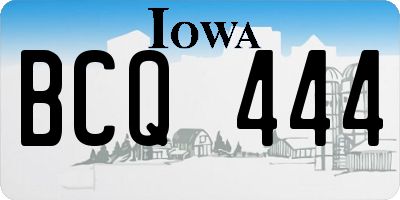 IA license plate BCQ444