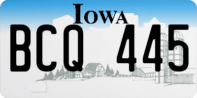 IA license plate BCQ445