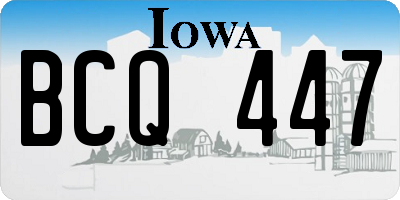 IA license plate BCQ447