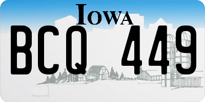 IA license plate BCQ449