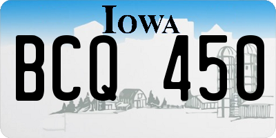 IA license plate BCQ450