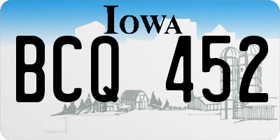 IA license plate BCQ452