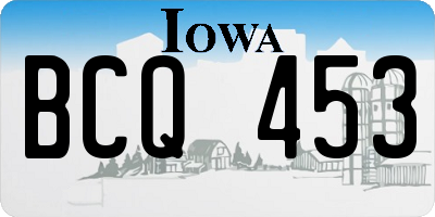 IA license plate BCQ453