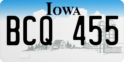 IA license plate BCQ455