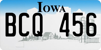 IA license plate BCQ456