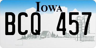 IA license plate BCQ457