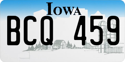 IA license plate BCQ459